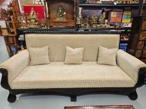 Classic Wooden Sofa Three Seater