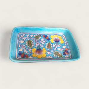 Blue Painted Ceramic Tray