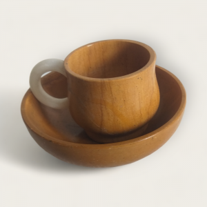 Brown Marble Bowl with Cup