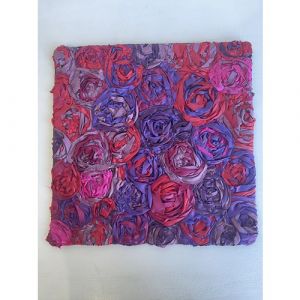 Floral Textured Cushion Cover