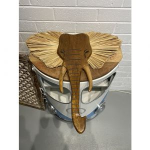 Wood Elephant Mouth Wall Hanging 