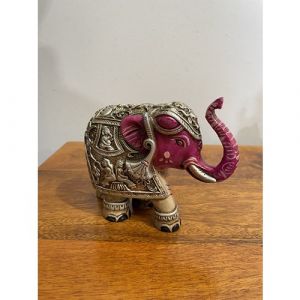 Red Face Resin Elephant