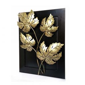 Maple Leaf Wall Decor  Iron Wooden  Frame