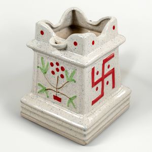 Ceramic Swastik Tulsi Pot