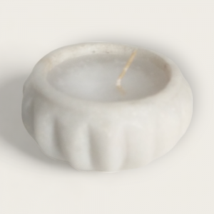 Marble Candle Jar with Wax