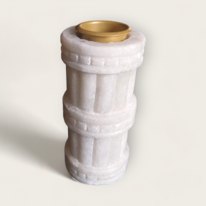 Marble Pillar Candle Holder (7 Inches)