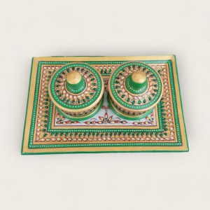 Marble Tray Meenakari Design