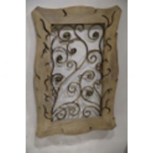 Wood Iron Scrolly Wall Décor