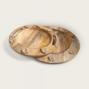 Round Wooden Tray