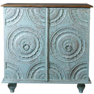 Rustic Spiral Accent Cabinet