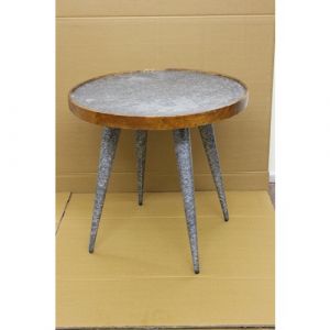Iron Studs Pattern Accent Table