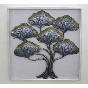 Mosaic Tree on Wooden Base