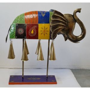 Painted Elephant with Bells