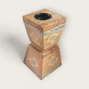 Square Wooden Candle Stand