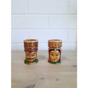 Rajasthan Couple Candle Holder (Set of 2)