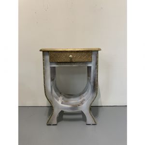 Grey Wooden Side Table (One Drawer)