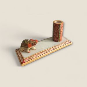 Marble Elephant Pen Stand 
