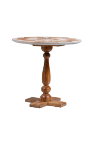 Wooden Flower Inlay Table