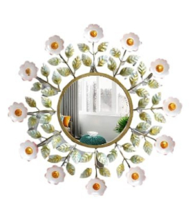 White Flower Mirror