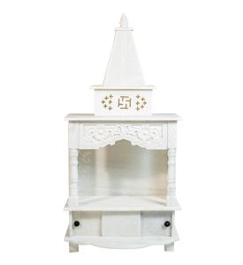 White Marble Temple with 2 Drawers
