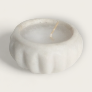 Marble Candle Jar with Wax