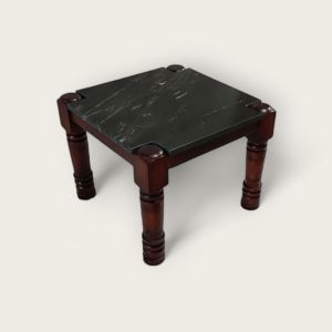 Wooden Stool Marble Top (Large)