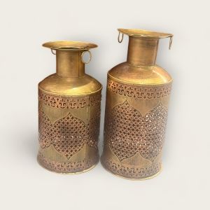 Copper and Gold Finish Pot Lantern (Assorted Sizes)