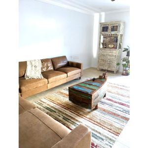 Reclaimed Wood Boat Coffee Table