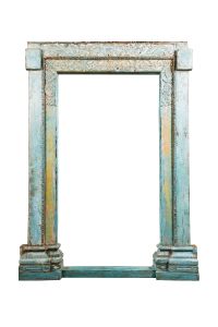 Rustic Blue Wooden Mirror