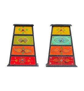 Wooden 4 Drawer Taper Box