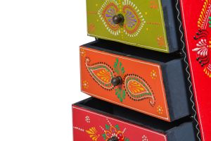 Wooden 4 Drawer Taper Box