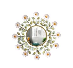 White Flower Mirror