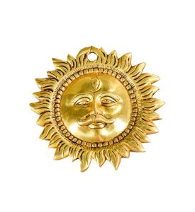 5.5 Inch Brass Surya Wall Hanging