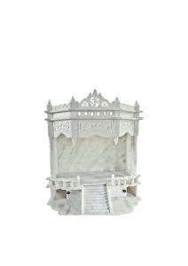 White Marble Ladder Temple Jali Design