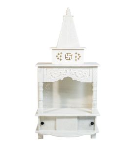 White Marble Temple with 2 Drawers