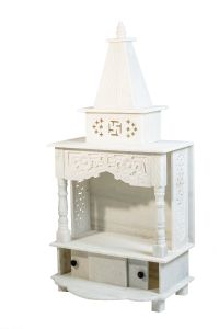 White Marble Temple with 2 Drawers