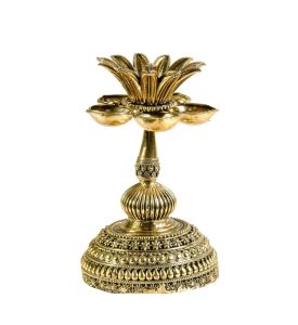 Brass Flower Deepak