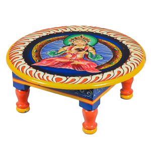 Round Hand Painted Chowki