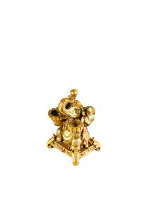 Resin Elephant Candle Holder on Chowki