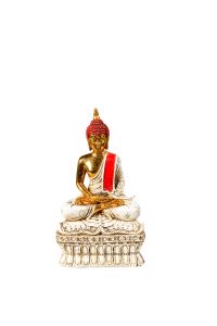 Red and Gold Resin Buddha