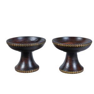 Wooden Brass Fitted Bowl