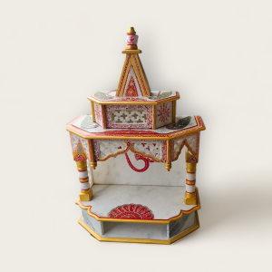 Painted Marble Temple with Hexagon Base (Assorted Sizes)