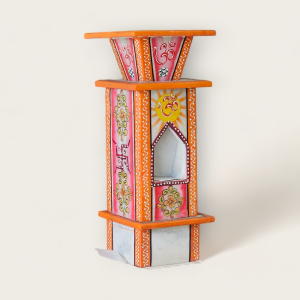 Painted Tulsi Pot (Yellow) (Assorted Sizes)