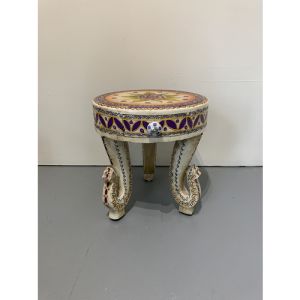 15" Diameter Hand Painted Stool