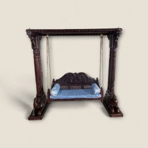 Sitting Elephant Wooden Swing 