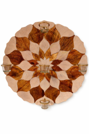 Flower Inlay T light Holder Wall Hanging 