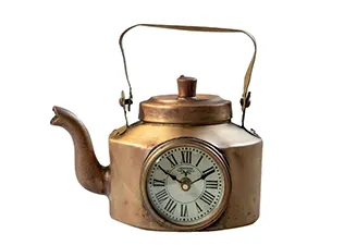 Brass Tea Kettle Clock