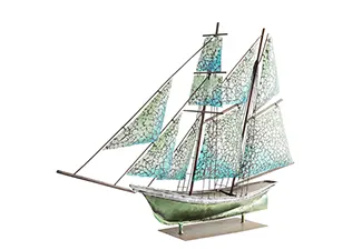 Iron & Acrylic Boat Decor