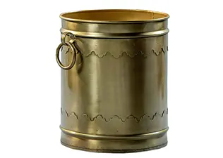 Cylindrical Pot (Brass Finish)