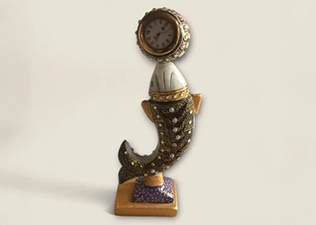 Marble Fish Clock